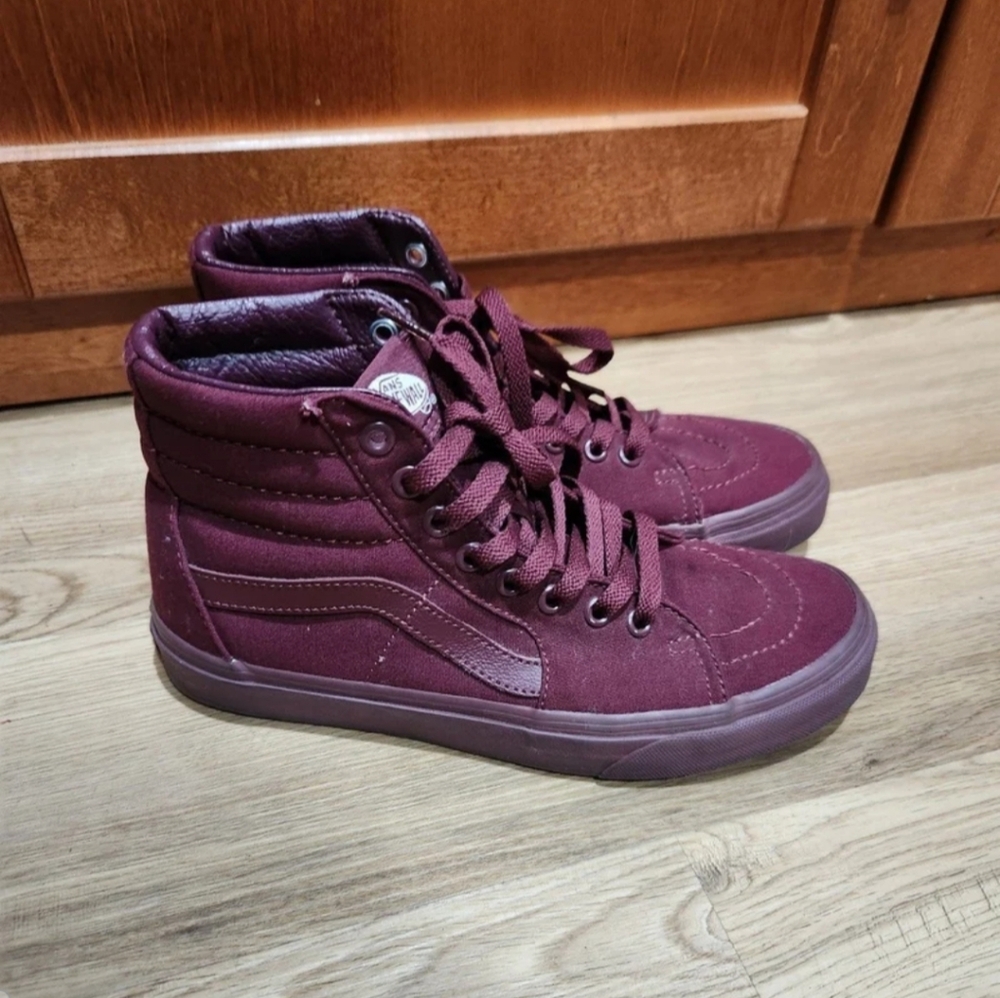 Vans Maroon Hi Top Wm 7.5 Men 6
